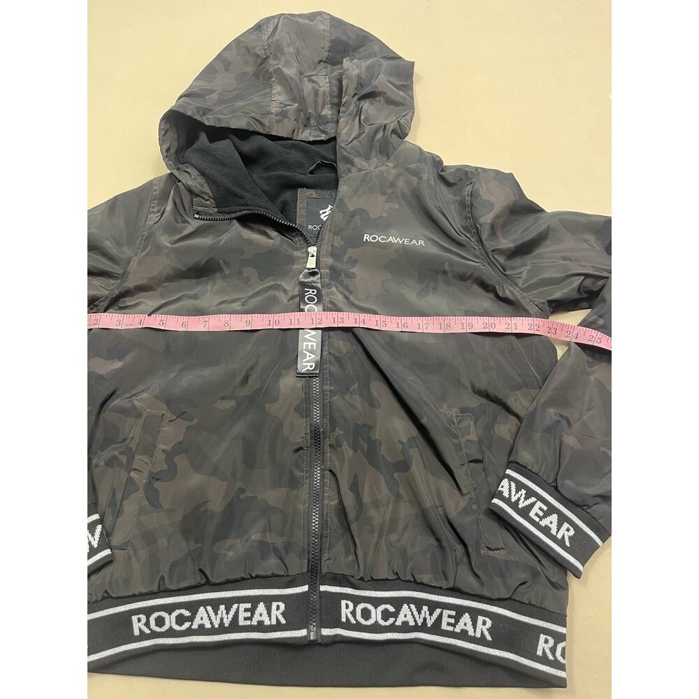 Rocawear Womens Hooded Camouflage Print Fleece Lined  Full Zip Jacket Size Large - Picture 4 of 7